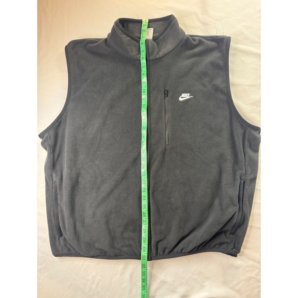 Nike Therma-FIT Mens XXL Black Full Zip Fleece Vest camping workout athletic - Picture 3 of 8